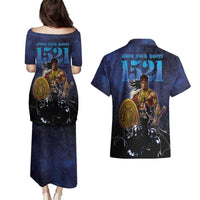 Philippines The First Hero Couples Matching Puletasi and Hawaiian Shirt Lapu Lapu Know Your Roots