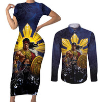 Philippines The First Hero Couples Matching Short Sleeve Bodycon Dress and Long Sleeve Button Shirt Lapu Lapu Know Your Roots