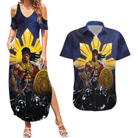 Philippines The First Hero Couples Matching Summer Maxi Dress and Hawaiian Shirt Lapu Lapu Know Your Roots