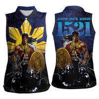 Philippines The First Hero Women Sleeveless Polo Shirt Lapu Lapu Know Your Roots