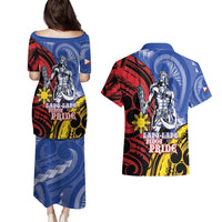 Philippines Lapu-Lapu Couples Matching Puletasi and Hawaiian Shirt Proud Of My King