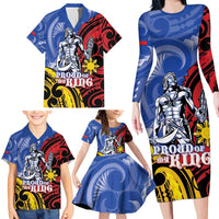 Philippines Lapu-Lapu Family Matching Long Sleeve Bodycon Dress and Hawaiian Shirt Proud Of My King