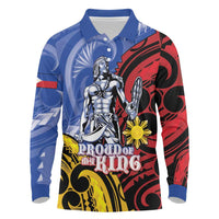 Philippines Lapu-Lapu Long Sleeve Polo Shirt Proud Of My King