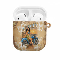 Aloha Hawaii Biker AirPods Case Ride To Paradise LT05 Beige - Polynesian Pride