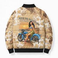 Aloha Hawaii Biker Bomber Puffer Jacket Ride To Paradise LT05 - Polynesian Pride