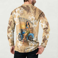 Aloha Hawaii Biker Button Sweatshirt Ride To Paradise LT05 - Polynesian Pride