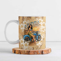 Aloha Hawaii Biker Ceramic Mug Ride To Paradise LT05 Beige - Polynesian Pride