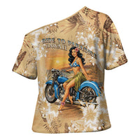 Aloha Hawaii Biker Cross Shoulder Shirt Ride To Paradise LT05 - Polynesian Pride