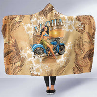 Aloha Hawaii Biker Hooded Blanket Ride To Paradise LT05 One Size Beige - Polynesian Pride