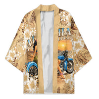 Aloha Hawaii Biker Kimono Ride To Paradise LT05 Unisex Beige - Polynesian Pride