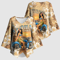 Aloha Hawaii Biker Kimono Sleeve Blouse Ride To Paradise LT05 - Polynesian Pride