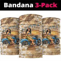 Aloha Hawaii Biker Neck Gaiter Ride To Paradise LT05 package One Size: 25*50cm Beige - Polynesian Pride