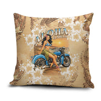 Aloha Hawaii Biker Pillow Cover Ride To Paradise LT05 Beige - Polynesian Pride