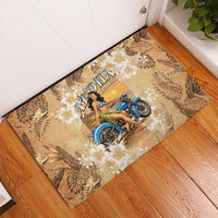 Aloha Hawaii Biker Rubber Doormat Ride To Paradise LT05 - Polynesian Pride