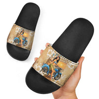 Aloha Hawaii Biker Slide Sandals Ride To Paradise LT05 - Polynesian Pride
