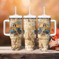 Aloha Hawaii Biker Tumbler With Handle Ride To Paradise LT05 - Polynesian Pride