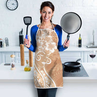 Polynesian Women's Day Apron Brown Hibiscus Flowers With Polynesian Pattern LT05 - Polynesian Pride