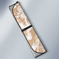 Polynesian Women's Day Auto Sun Shade Brown Hibiscus Flowers With Polynesian Pattern LT05 - Polynesian Pride