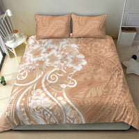 Polynesian Women's Day Bedding Set Brown Hibiscus Flowers With Polynesian Pattern LT05 - Polynesian Pride