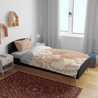 Polynesian Women's Day Bedding Set Brown Hibiscus Flowers With Polynesian Pattern LT05 - Polynesian Pride