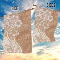 Polynesian Women's Day Garden Flag Brown Hibiscus Flowers With Polynesian Pattern LT05 - Polynesian Pride