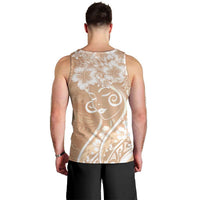 Polynesian Women's Day Men Tank Top Brown Hibiscus Flowers With Polynesian Pattern LT05 - Polynesian Pride