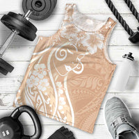 Polynesian Women's Day Men Tank Top Brown Hibiscus Flowers With Polynesian Pattern LT05 - Polynesian Pride