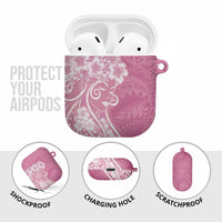 Polynesian Women's Day AirPods Case Pink Hibiscus Flowers With Polynesian Pattern LT05 - Polynesian Pride