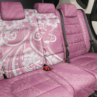Polynesian Women's Day Back Car Seat Cover Pink Hibiscus Flowers With Polynesian Pattern LT05 - Polynesian Pride