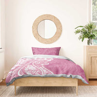Polynesian Women's Day Bedding Set Pink Hibiscus Flowers With Polynesian Pattern LT05 - Polynesian Pride