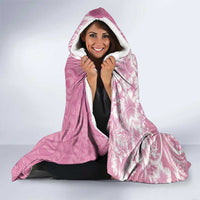 Polynesian Women's Day Hooded Blanket Pink Hibiscus Flowers With Polynesian Pattern LT05 - Polynesian Pride