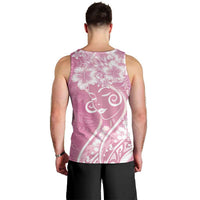Polynesian Women's Day Men Tank Top Pink Hibiscus Flowers With Polynesian Pattern LT05 - Polynesian Pride