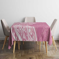 Polynesian Women's Day Tablecloth Pink Hibiscus Flowers With Polynesian Pattern LT05 - Polynesian Pride