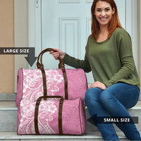 Polynesian Women's Day Travel Bag Pink Hibiscus Flowers With Polynesian Pattern LT05 - Polynesian Pride
