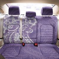 Polynesian Women's Day Back Car Seat Cover Purple Hibiscus Flowers With Polynesian Pattern LT05 - Polynesian Pride
