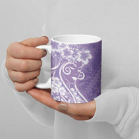 Polynesian Women's Day Ceramic Mug Purple Hibiscus Flowers With Polynesian Pattern LT05 - Polynesian Pride