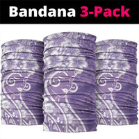 Polynesian Women's Day Neck Gaiter Purple Hibiscus Flowers With Polynesian Pattern LT05 package One Size: 25*50cm Purple - Polynesian Pride