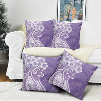 Polynesian Women's Day Pillow Cover Purple Hibiscus Flowers With Polynesian Pattern LT05 - Polynesian Pride