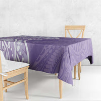 Polynesian Women's Day Tablecloth Purple Hibiscus Flowers With Polynesian Pattern LT05 - Polynesian Pride