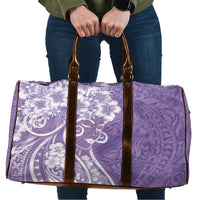Polynesian Women's Day Travel Bag Purple Hibiscus Flowers With Polynesian Pattern LT05 Purple - Polynesian Pride