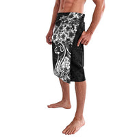 Polynesian Women's Day Lavalava Black Hibiscus Flowers With Polynesian Pattern LT05 - Polynesian Pride