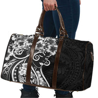 Polynesian Women's Day Travel Bag Black Hibiscus Flowers With Polynesian Pattern LT05 - Polynesian Pride