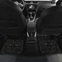 Personalised South Sea Islanders And Gilbert Islands Car Mats Kanakas Polynesian Pattern LT05 Set 2pcs - Back Black - Polynesian Pride