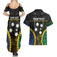 Personalised South Sea Islanders And Gilbert Islands Couples Matching Summer Maxi Dress and Hawaiian Shirt Kanakas Polynesian Pattern LT05 - Polynesian Pride