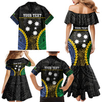 Personalised South Sea Islanders And Gilbert Islands Family Matching Mermaid Dress and Hawaiian Shirt Kanakas Polynesian Pattern