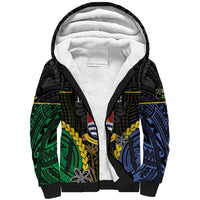Personalised South Sea Islanders And Gilbert Islands Sherpa Hoodie Kanakas Polynesian Pattern LT05 Unisex Black - Polynesian Pride