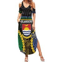 Personalised South Sea Islanders And Gilbert Islands Summer Maxi Dress Kanakas Polynesian Pattern LT05 Women Black - Polynesian Pride