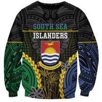 Personalised South Sea Islanders And Gilbert Islands Sweatshirt Kanakas Polynesian Pattern LT05 Unisex Black - Polynesian Pride