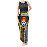 Personalised South Sea Islanders And Gilbert Islands Tank Maxi Dress Kanakas Polynesian Pattern LT05 Women Black - Polynesian Pride