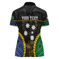 Personalised South Sea Islanders And Gilbert Islands Women Polo Shirt Kanakas Polynesian Pattern